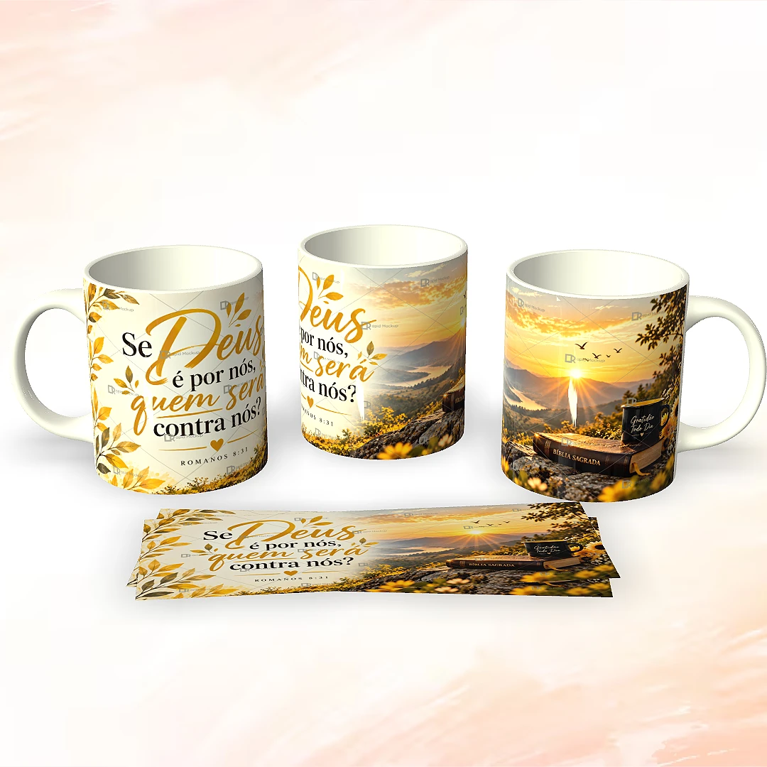 Caneca se Deus é  por nós